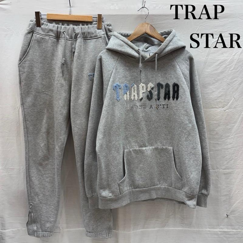 トラップスター TRAPSTAR パーカー 長袖 セットアップ スウェット プルオーバー フーディ パーカー パンツ S 灰 / グレー / gray メンズ USED 古着 中古 50170058