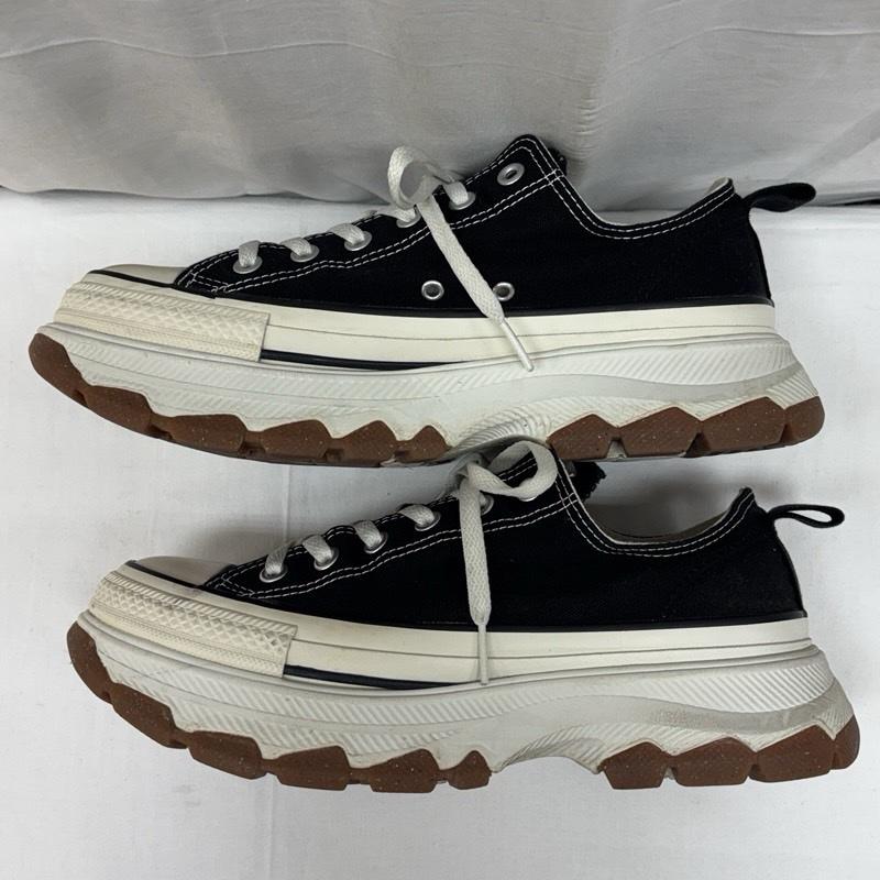 コンバース CONVERSE スニーカー スニーカー 1SD664 TREKWAVE OX トレックウェ－ブ 厚底 ローカット スニーカー 26.5cm 黒 / ブラック / black メンズ USED 古着 中古 50170060