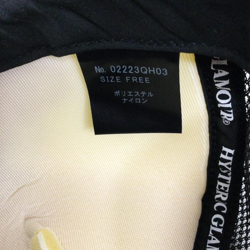 ヒステリックグラマー HYSTERIC GLAMOUR 帽子 キャップ hysteric glamour 0223QH03 メッシュキャップ FREE キャラクター 白 / ホワイト / white X 黒 / ブラック / black メンズ USED 古着 中古 50170062