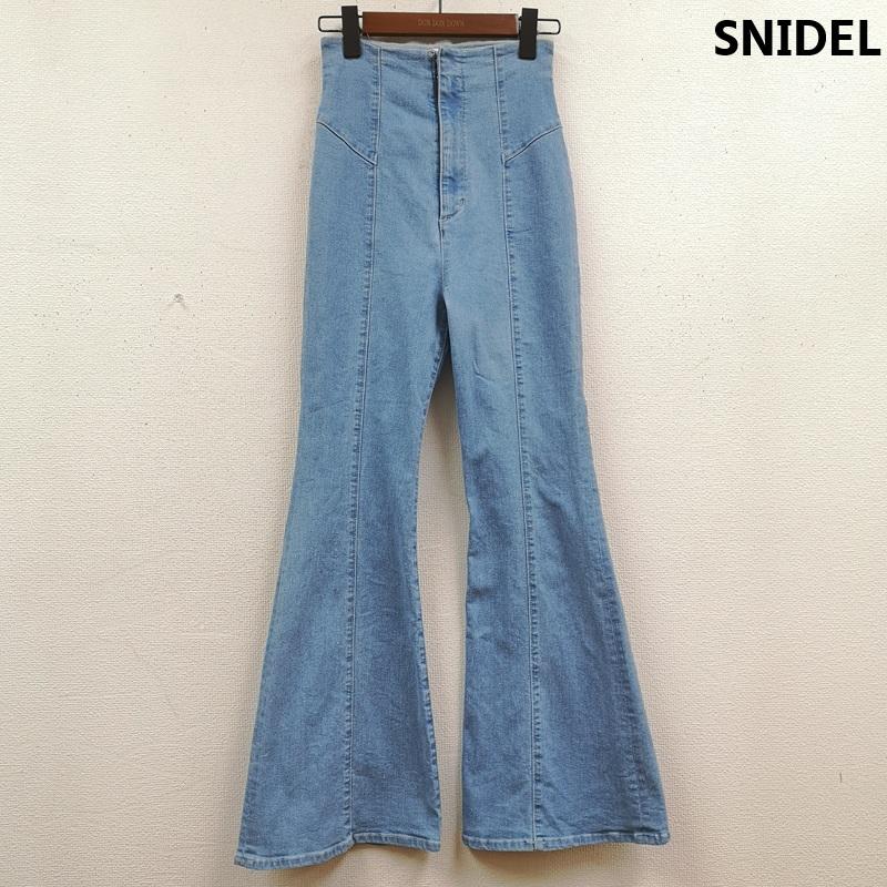 スナイデル SNIDEL パンツ デニム、ジーンズ 24SS ハイウエスト ストレッチ フレア デニム パンツ SWFP244034 0 インディゴ / インディゴ / Indigo レディース USED 古着 中古 50170071