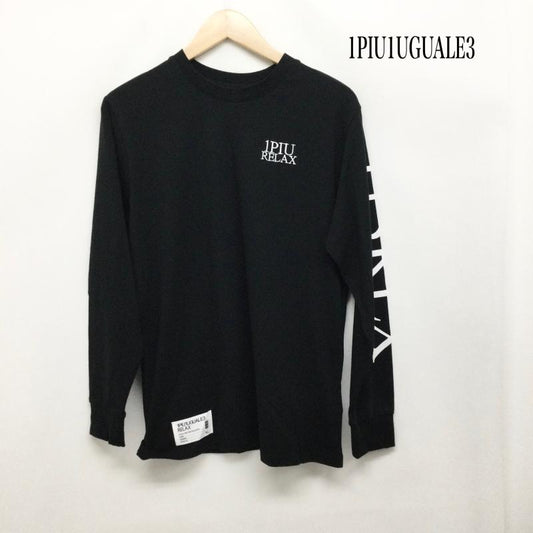 ウノピュウノウグァーレトレリラックス 1piu1uguale3 RELAX Tシャツ 長袖 1piu1uguale3 ロンT S プリント 黒 / ブラック / black メンズ USED 古着 中古 50170073