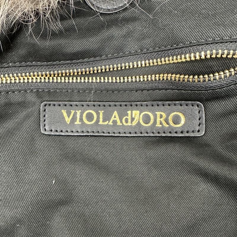 ヴィオラドーロ VIOLAd ORO ハンドバッグ ハンドバッグ ヴィオラドーロ フォックス ファー メタル ハンドル バッグ - チャコールグレー / チャコールグレー / レディース USED 古着 中古 50170074