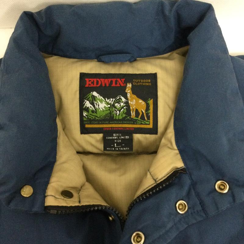 エドウィン EDWIN ジャケット、上着 ダウンジャケット EDWIN outdoor clothing ダウンジャケット E634-0208 L 無地 青 / ブルー / blue メンズ USED 古着 中古 50170079