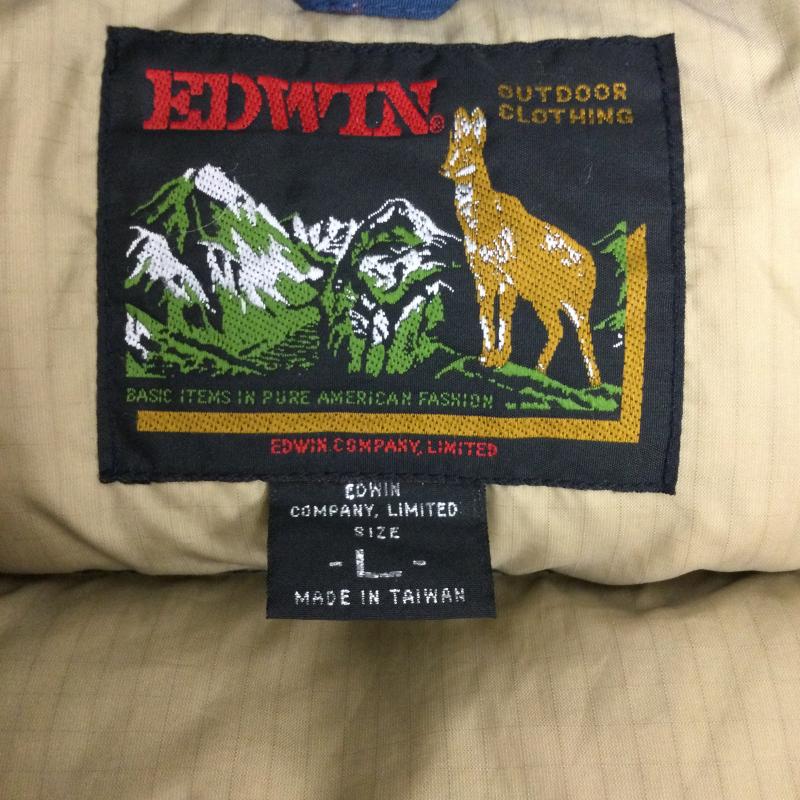 エドウィン EDWIN ジャケット、上着 ダウンジャケット EDWIN outdoor clothing ダウンジャケット E634-0208 L 無地 青 / ブルー / blue メンズ USED 古着 中古 50170079