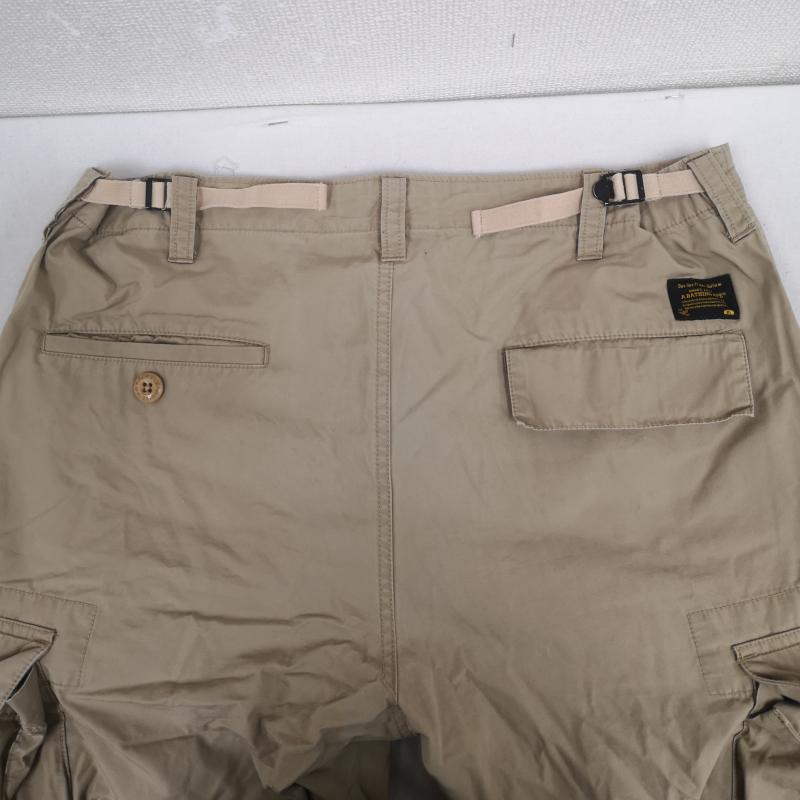 アベイシングエイプ A BATHING APE パンツ ワークパンツ、ペインターパンツ 6ポケット ロゴ ミリタリー カーゴ パンツ 001PTB301012X L ベージュ / ベージュ / beige メンズ USED 古着 中古 50170080