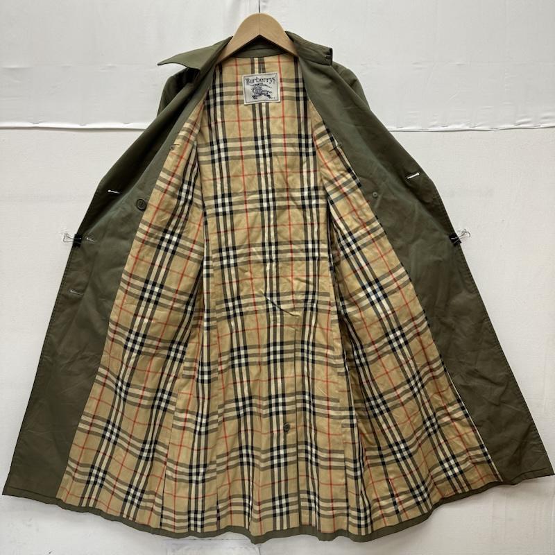 バーバリー BURBERRY コート トレンチコート 90s 白タグ ノバチェック 玉虫色 トレンチ コート FD081-039-79 - カーキ / カーキ / khaki レディース USED 古着 中古 50170082