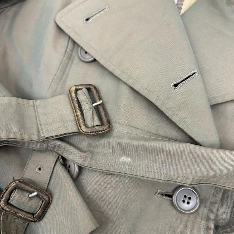 バーバリー BURBERRY コート トレンチコート 90s 白タグ ノバチェック 玉虫色 トレンチ コート FD081-039-79 - カーキ / カーキ / khaki レディース USED 古着 中古 50170082