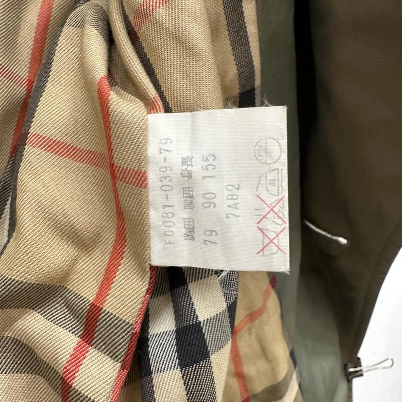 バーバリー BURBERRY コート トレンチコート 90s 白タグ ノバチェック 玉虫色 トレンチ コート FD081-039-79 - カーキ / カーキ / khaki レディース USED 古着 中古 50170082