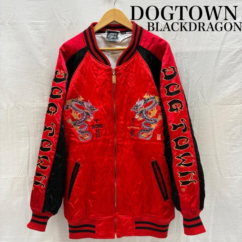 ドッグタウン DOGTOWN ジャケット、上着 ジャンパー、ブルゾン ブラックドラゴン 黒龍 サテン キルティング スカジャン オールド アーカイブ XL メンズ USED 古着 中古 50170083