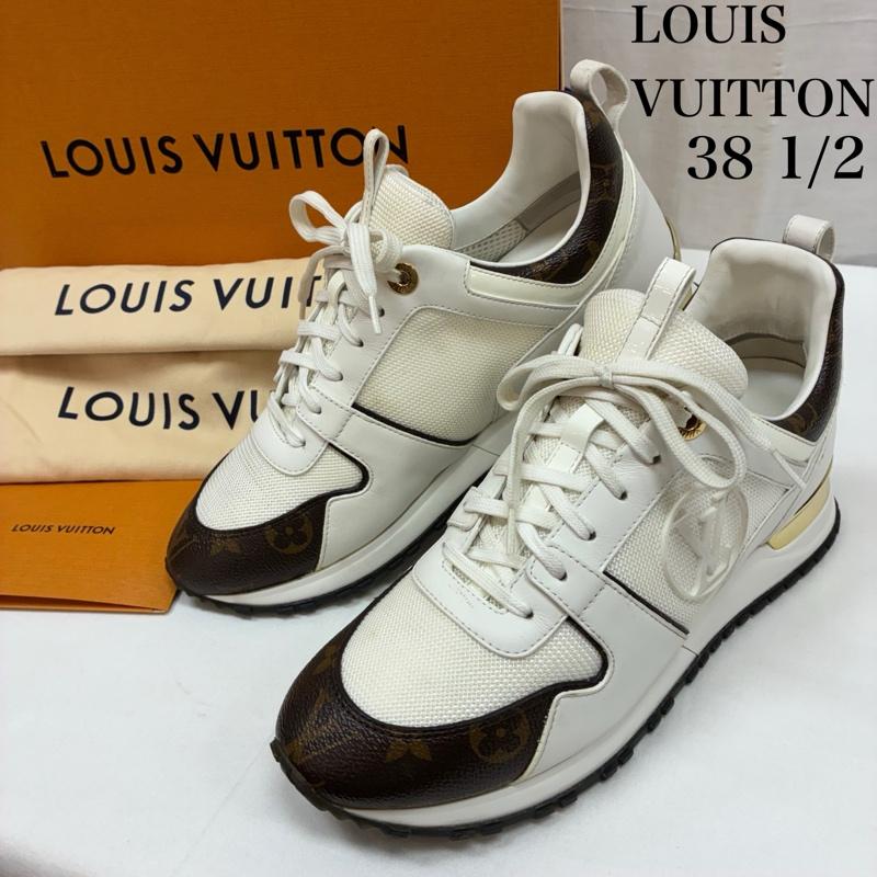 ルイヴィトン LOUIS VUITTON スニーカー スニーカー Run Away Sneaker ランアウェイ ライン スニーカー 1A4XNL モノグラム キャンバス カーフレザー 24.5cm レディース USED 古着 中古 50170086