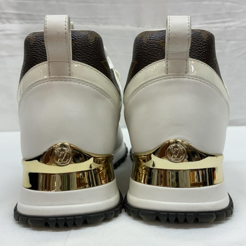 ルイヴィトン LOUIS VUITTON スニーカー スニーカー Run Away Sneaker ランアウェイ ライン スニーカー 1A4XNL モノグラム キャンバス カーフレザー 24.5cm レディース USED 古着 中古 50170086