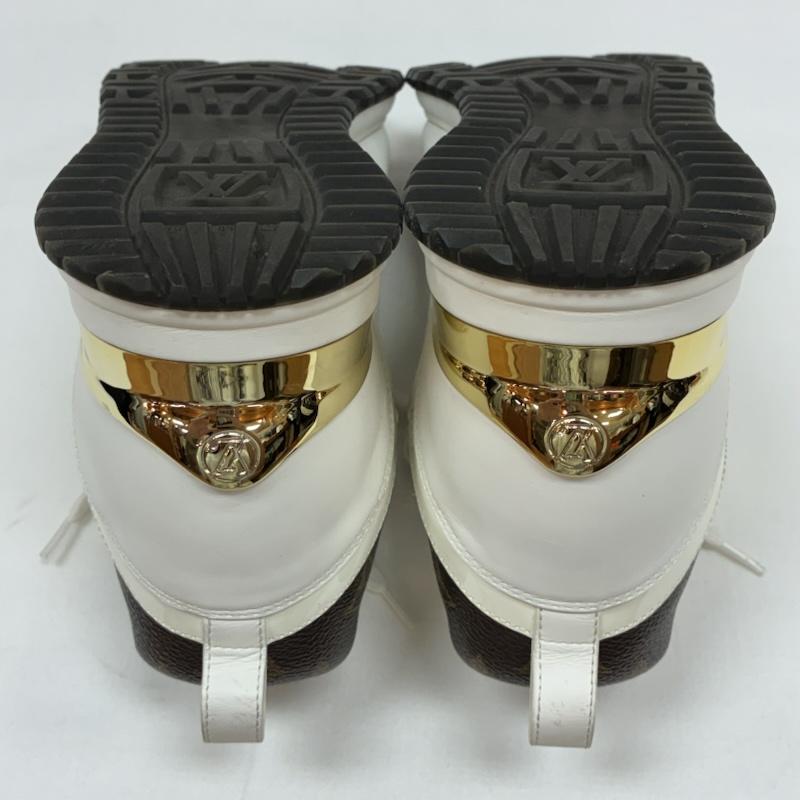 ルイヴィトン LOUIS VUITTON スニーカー スニーカー Run Away Sneaker ランアウェイ ライン スニーカー 1A4XNL モノグラム キャンバス カーフレザー 24.5cm レディース USED 古着 中古 50170086