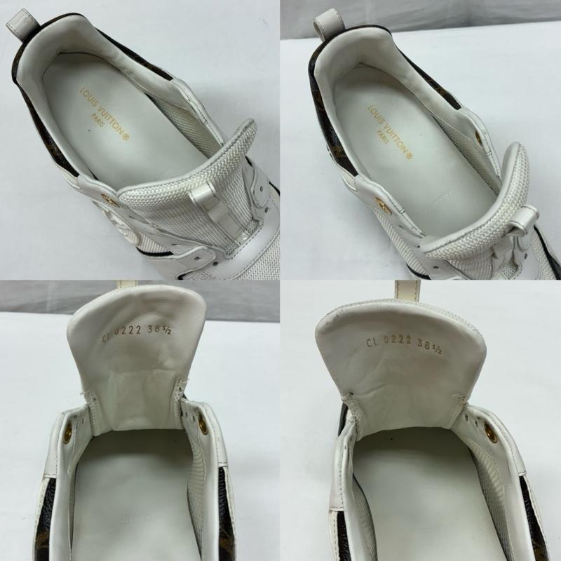 ルイヴィトン LOUIS VUITTON スニーカー スニーカー Run Away Sneaker ランアウェイ ライン スニーカー 1A4XNL モノグラム キャンバス カーフレザー 24.5cm レディース USED 古着 中古 50170086