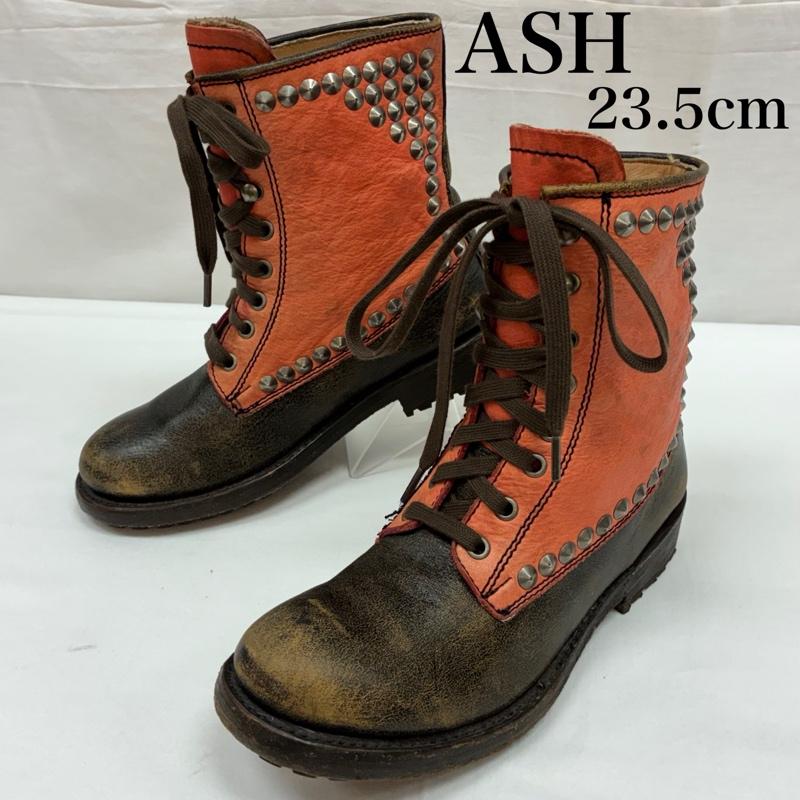 アッシュ ASH ブーツ ショートブーツ クラック レザー スタッズ レースアップ ブーツ Y2K パンク 37 23.5cm レディース USED 古着 中古 50170088