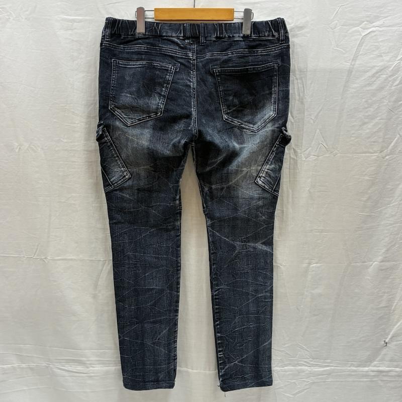 セマンティックデザイン semantic design パンツ デニム、ジーンズ ジップギミック ウォッシュド ストレッチ カーゴ デニム パンツ Y2K アーカイブ XL メンズ USED 古着 中古 50170089