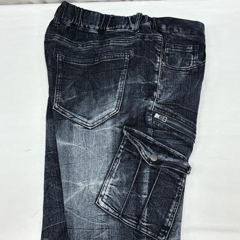 セマンティックデザイン semantic design パンツ デニム、ジーンズ ジップギミック ウォッシュド ストレッチ カーゴ デニム パンツ Y2K アーカイブ XL メンズ USED 古着 中古 50170089