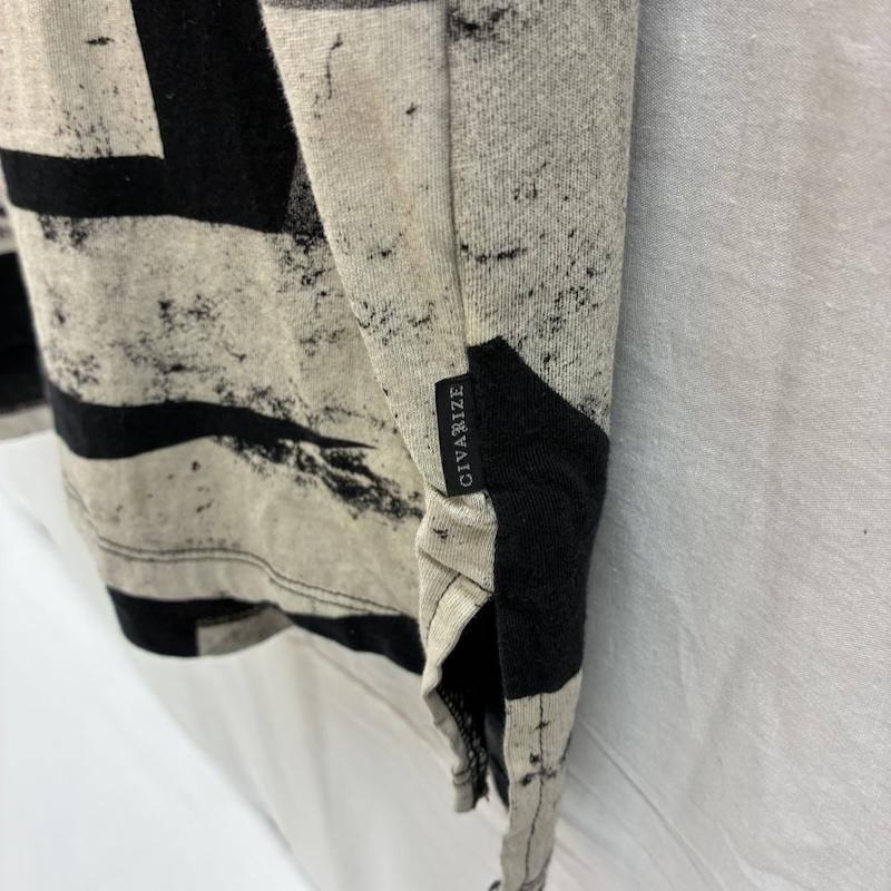 シウ゛ァーライズ CIVARIZE Tシャツ 半袖 クロス 十字架 フルグラフィック 総柄 カットソー Tシャツ V系 Y2K 46 メンズ USED 古着 中古 50170090
