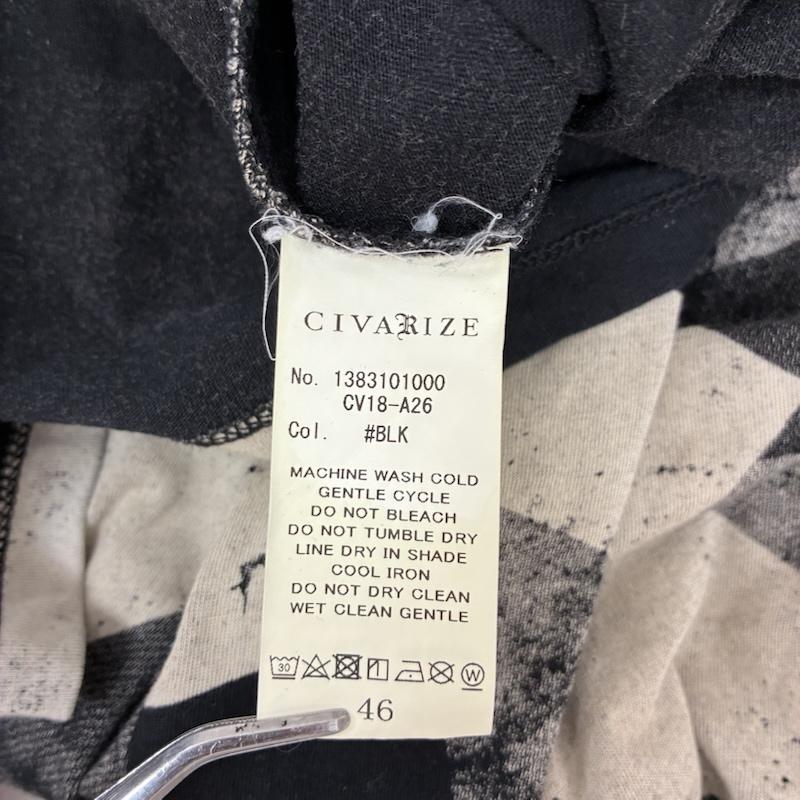 シウ゛ァーライズ CIVARIZE Tシャツ 半袖 クロス 十字架 フルグラフィック 総柄 カットソー Tシャツ V系 Y2K 46 メンズ USED 古着 中古 50170090