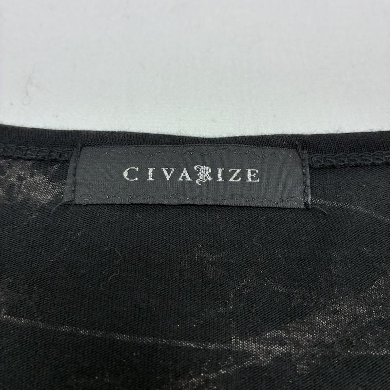 シウ゛ァーライズ CIVARIZE Tシャツ 半袖 スプラッター フルグラフィック 総柄 変形 オーバーサイズ カットソー Tシャツ V系 Y2K FREE メンズ USED 古着 中古 50170092