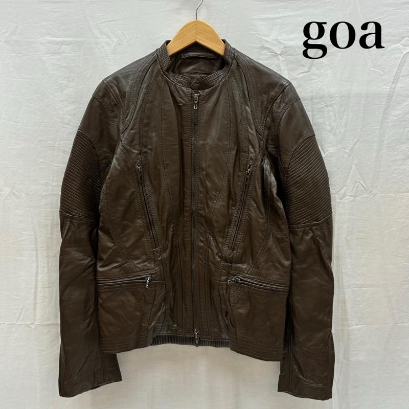 ゴア goa ジャケット、上着 レザージャケット OLD ARCHIVE ピッグ スキン レザー ジャケット ダブルジップ シングル モト ライダース Y2K - レディース USED 古着 中古 50170100