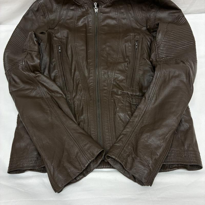 ゴア goa ジャケット、上着 レザージャケット OLD ARCHIVE ピッグ スキン レザー ジャケット ダブルジップ シングル モト ライダース Y2K - レディース USED 古着 中古 50170100
