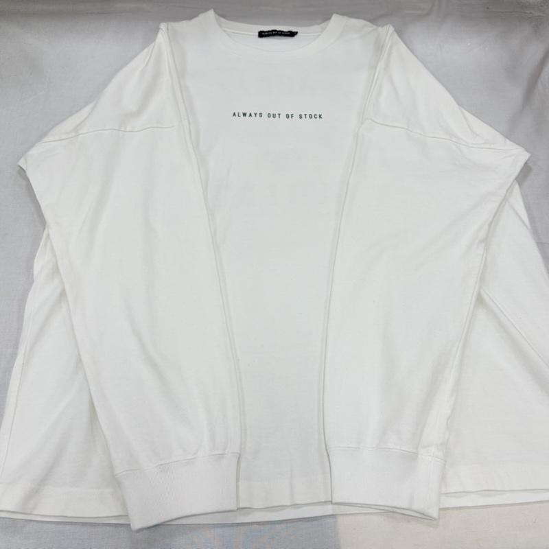 オールウェイズ アウト オブ ストック ALWAYS OUT OF STOCK Tシャツ 長袖 ストリート APPRECIATE ロゴ 両面プリント 長袖 Tシャツ ロンT XL ロゴ、文字 X プリント 白 / ホワイト / white X マルチカラー / マルチカラー / multicolor メンズ USED 古着 中古 50170101