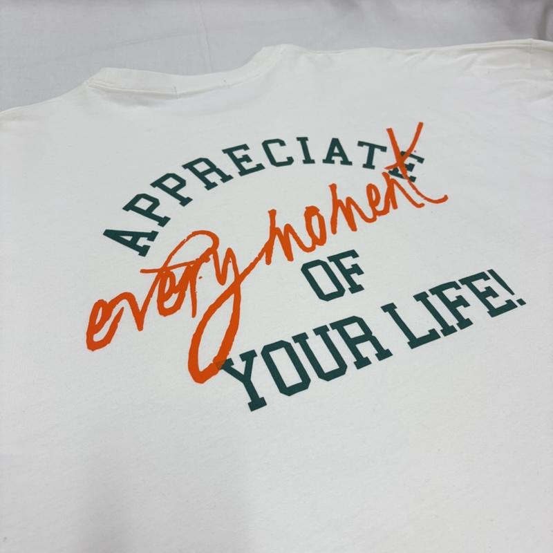 オールウェイズ アウト オブ ストック ALWAYS OUT OF STOCK Tシャツ 長袖 ストリート APPRECIATE ロゴ 両面プリント 長袖 Tシャツ ロンT XL ロゴ、文字 X プリント 白 / ホワイト / white X マルチカラー / マルチカラー / multicolor メンズ USED 古着 中古 50170101