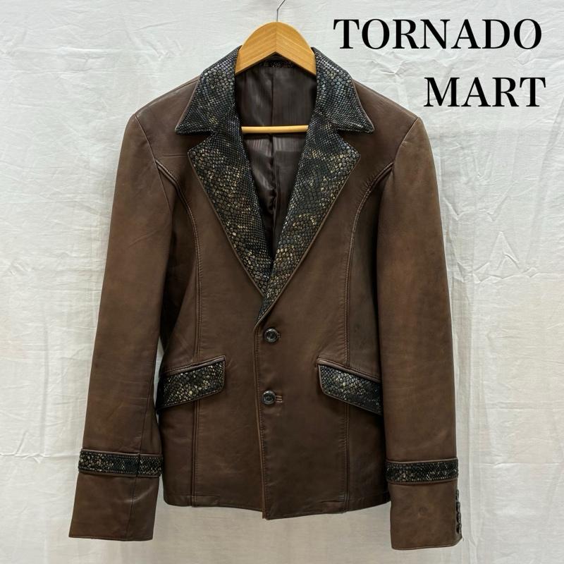 トルネードマート TORNADO MART ジャケット、上着 レザージャケット OLD ARCHIVE 00s パイソン 切替 レザー 2B テーラード ジャケット Y2K アーカイブ L メンズ USED 古着 中古 50170102