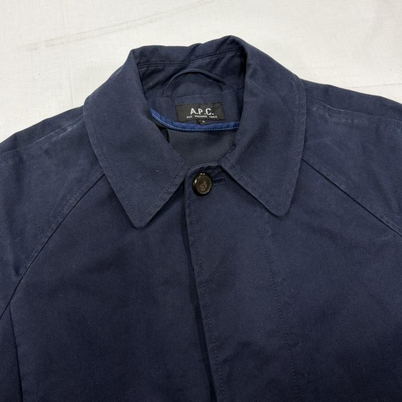 アーペーセー A.P.C. コート コート一般 ステンカラーコート スプリング マックコート ラグランスリーブ フラップポケット S 無地 紺 / ネイビー / navy メンズ USED 古着 中古 50170104