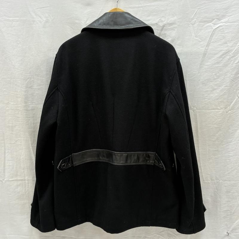 アコースティック ACOUSTIC ジャケット、上着 ライダース ウール カウ レザー 切替 セミ ダブル ジップアップ ライダース ジャケット L メンズ USED 古着 中古 50170109