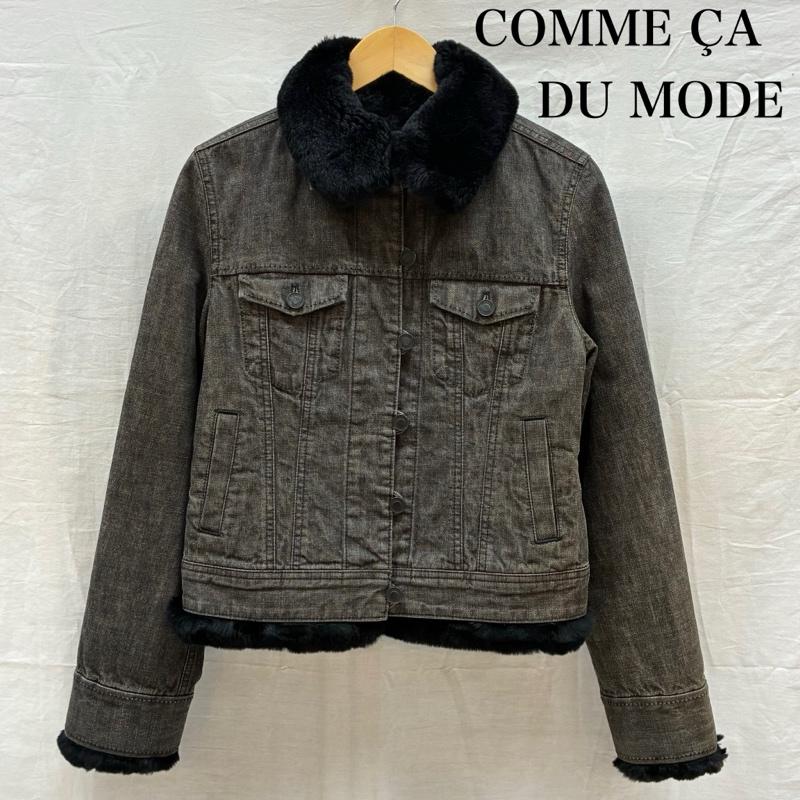 コムサデモード COMME CA DUMODE ジャケット、上着 ジャンパー、ブルゾン リアル ラビット ファー ライナー ウォッシュド デニム ジャケット Y2K オールド アーカイブ 9 - レディース USED 古着 中古 50170110