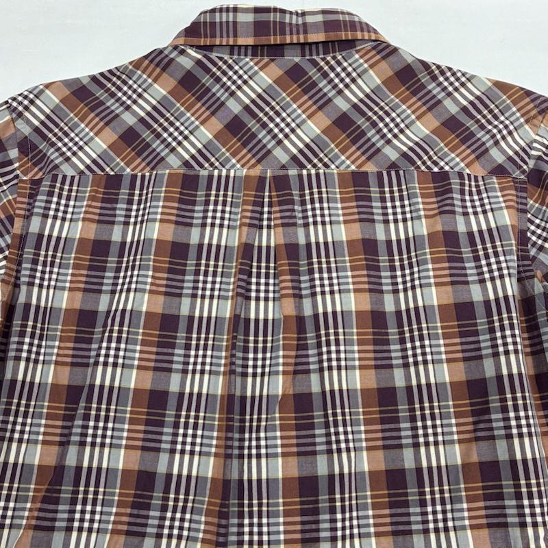 ヴィヴィアンウエストウッドマン Vivienne Westwood MAN シャツ、ブラウス 長袖 ライカ期 オーブ 刺繍 ロングスリーブ チェック シャツ 4145-2007 48 メンズ USED 古着 中古 50170111