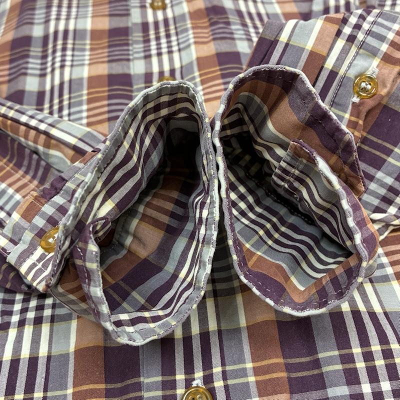 ヴィヴィアンウエストウッドマン Vivienne Westwood MAN シャツ、ブラウス 長袖 ライカ期 オーブ 刺繍 ロングスリーブ チェック シャツ 4145-2007 48 メンズ USED 古着 中古 50170111