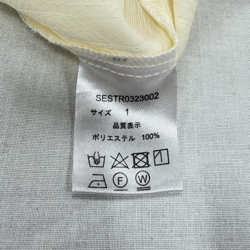 古着 USED シャツ、ブラウス 長袖 seyto セイト シースルー ジャガード フリンジ 長袖 シャツ 1 無地 アイボリー / アイボリー / レディース USED 古着 中古 50170114