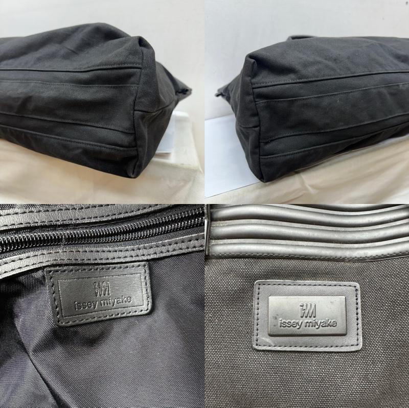 イッセイミヤケ ISSEY MIYAKE ボストンバッグ ボストンバッグ ヴィンテージ アーカイブ ラバー 切替 キャンバス ラージ ハンド バッグ ボストンバッグ - 黒 / ブラック / black メンズ USED 古着 中古 50170115