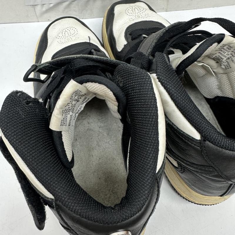 ステューシー STUSSY スニーカー スニーカー Nike Air Force 1Mid Black and Light Bone SSリンク ロゴ スニーカー DJ7840-002 28.5cm 黒 / ブラック / black X 白 / ホワイト / white メンズ USED 古着 中古 50170118