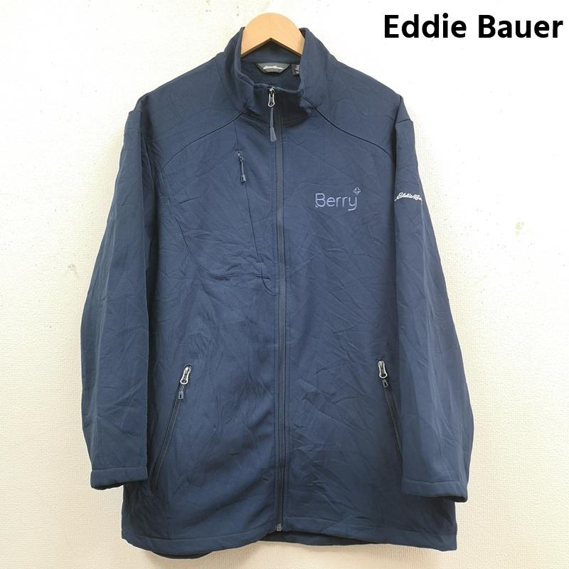 エディーバウアー Eddie Bauer ジャケット、上着 ジャンパー、ブルゾン リップストップ ストレッチ ソフト シェル ジャケット EB544 XL 紺 / ネイビー / navy メンズ USED 古着 中古 50170120
