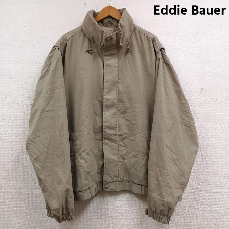 エディーバウアー Eddie Bauer ジャケット、上着 ジャンパー、ブルゾン 黒タグ ウィンドブレーカー スウィングトップ ハリントン ジャケット XL ベージュ / ベージュ / beige メンズ USED 古着 中古 50170121