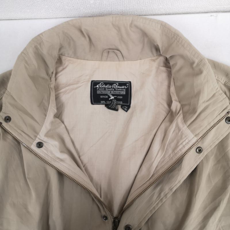 エディーバウアー Eddie Bauer ジャケット、上着 ジャンパー、ブルゾン 黒タグ ウィンドブレーカー スウィングトップ ハリントン ジャケット XL ベージュ / ベージュ / beige メンズ USED 古着 中古 50170121