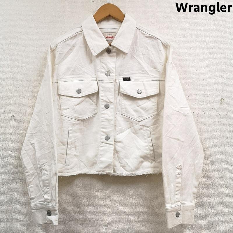 ラングラー Wrangler ジャケット、上着 ジャンパー、ブルゾン カットオフ 切りっぱなし デニム ジャケット Gジャン S 白 / ホワイト / white レディース USED 古着 中古 50170122