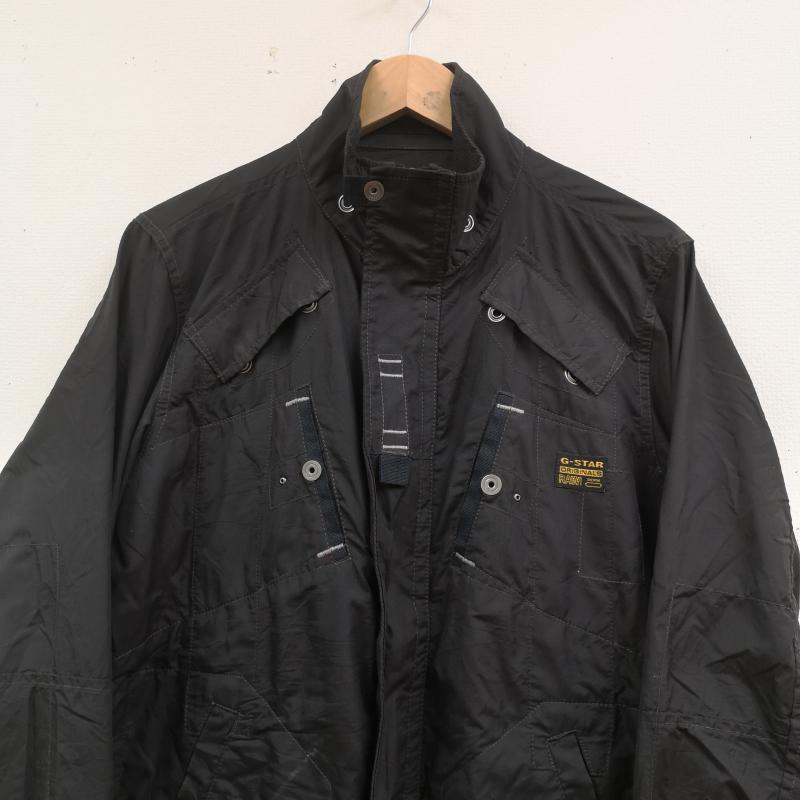 ジースターロゥ G-STAR RAW ジャケット、上着 ジャンパー、ブルゾン マルチポケット 仕様 ミリタリー テクニカル ナイロン ジャケット M 黒 / ブラック / black メンズ USED 古着 中古 50170123