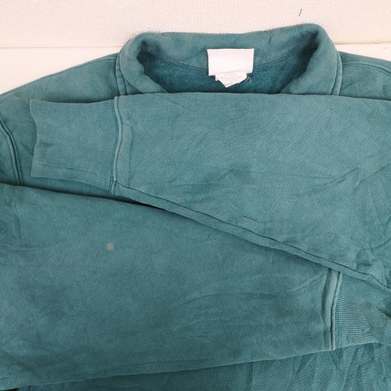 チャンピオン Champion トレーナー 長袖 REVERSE WEAVE スクリプト ロゴ ハーフ ジップ スウェット プルオーバー S 緑 / グリーン / green メンズ USED 古着 中古 50170124