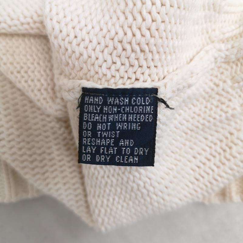 ポロバイラルフローレン Polo by RALPH LAUREN ニット、セーター 長袖 ポニー ロゴ 刺繡 ワンポイント クルーネック ニット セーター XXL 白 / ホワイト / white メンズ USED 古着 中古 50170125
