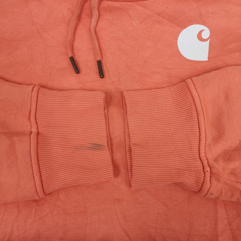 カーハート Carhartt パーカー 長袖 23SS Relaxed Fit Midweight Logo グラフィック スウェット パーカー TS0288-W XXL 桃 / ピンク / pink X 橙 / オレンジ / orange メンズ USED 古着 中古 50170126