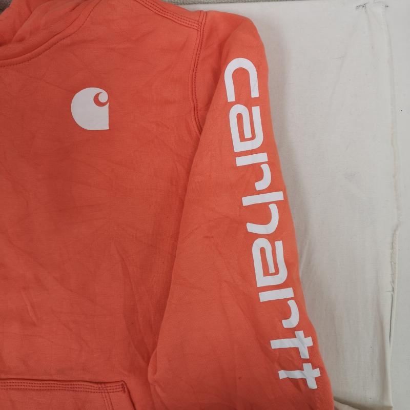 カーハート Carhartt パーカー 長袖 23SS Relaxed Fit Midweight Logo グラフィック スウェット パーカー TS0288-W XXL 桃 / ピンク / pink X 橙 / オレンジ / orange メンズ USED 古着 中古 50170126
