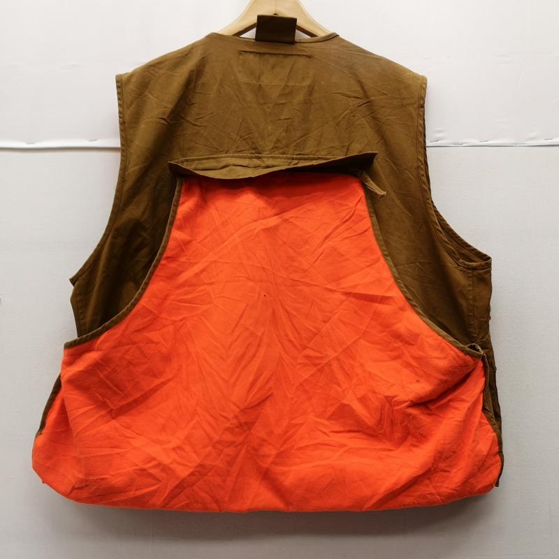 古着 USED ベスト ベスト Field & Stream フィールド＆ストリーム 切り替え ハンティング ベスト 茶 / ブラウン / brown X 橙 / オレンジ / orange メンズ USED 古着 中古 50170132