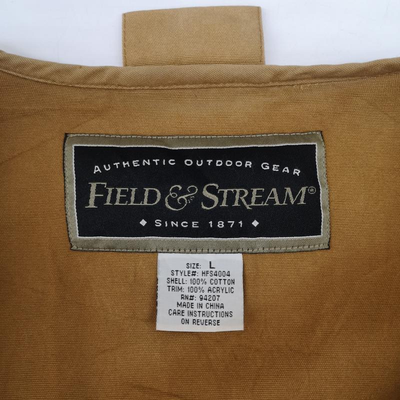 古着 USED ベスト ベスト Field & Stream フィールド＆ストリーム 切り替え ハンティング ベスト 茶 / ブラウン / brown X 橙 / オレンジ / orange メンズ USED 古着 中古 50170132