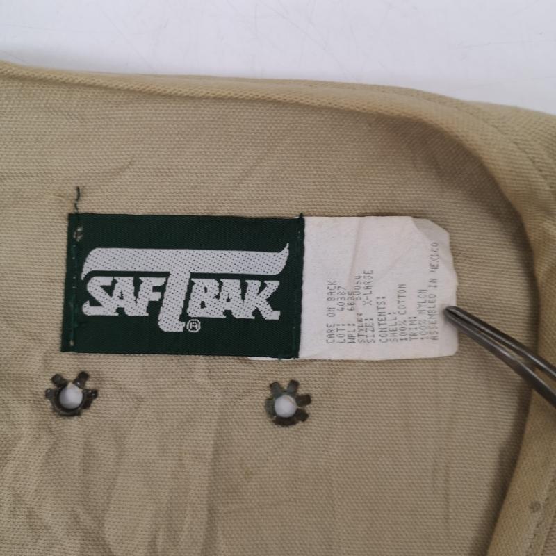 古着 USED ベスト ベスト SAFTBAK サフトバック キルティング ダック地 ハンティング ベスト XL ベージュ / ベージュ / beige X 橙 / オレンジ / orange メンズ USED 古着 中古 50170133