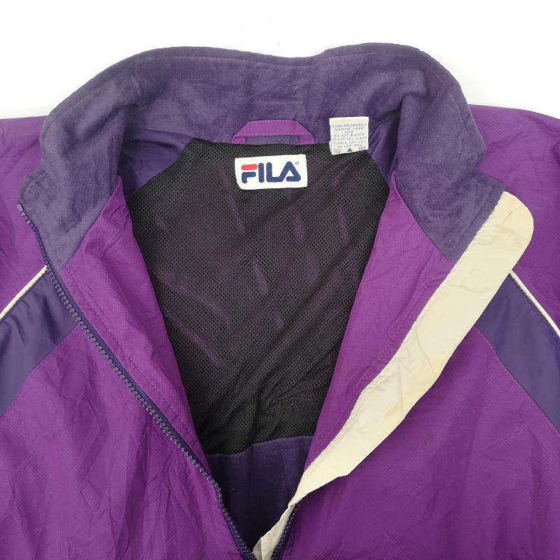 フィラ FILA ジャケット、上着 ジャンパー、ブルゾン ロゴパッチ ハーフジップ アノラック ジャケット M 紫 / パープル / purple メンズ USED 古着 中古 50170134