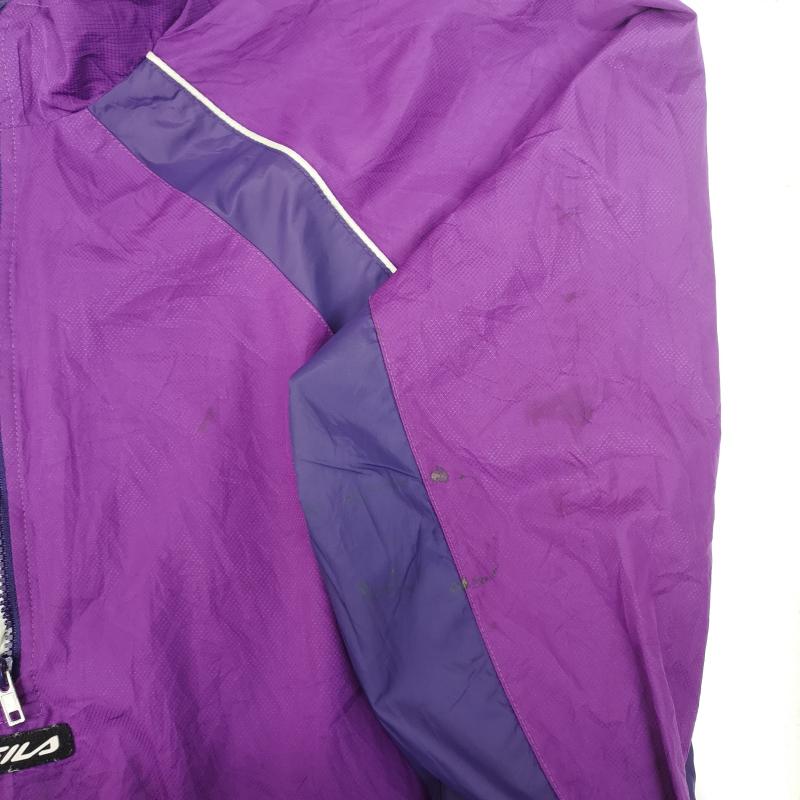 フィラ FILA ジャケット、上着 ジャンパー、ブルゾン ロゴパッチ ハーフジップ アノラック ジャケット M 紫 / パープル / purple メンズ USED 古着 中古 50170134